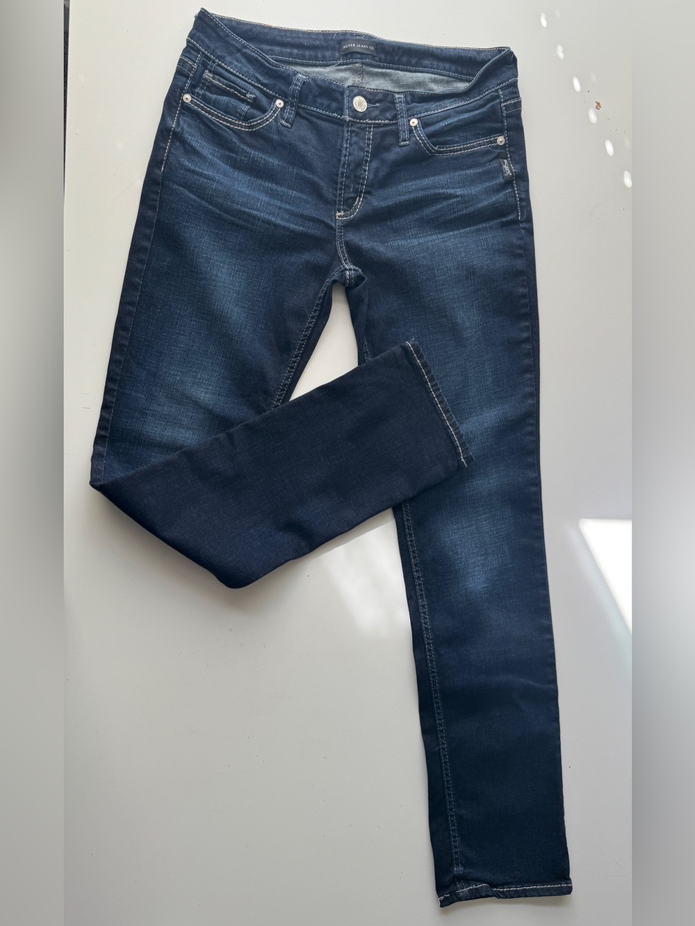 Silver Jeans Co. Elyse Straight Jeans W29 L32 Dark Wash